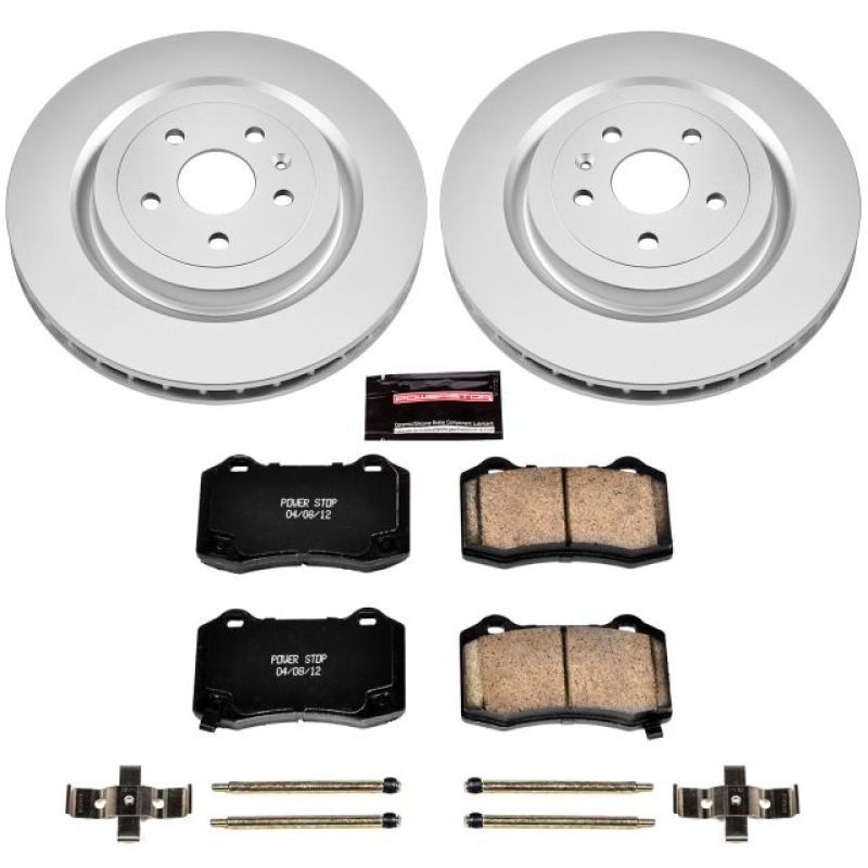 PSB Z17 Evolution Coated Kit - Power Stop 09-15 Cadillac CTS Rear Z17 Evolution Geomet Coated Brake Kit
