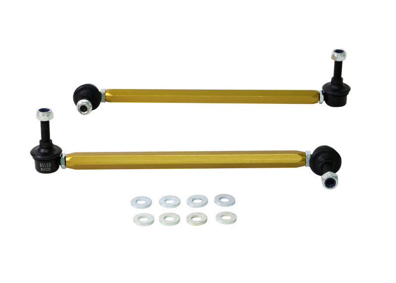 WL Sway Bar Links - Whiteline 06/05+ Ford Focus LS / 05/09+ Mazda 3 BK Front Swaybar Link Kit H/Duty Adj Steel Ball