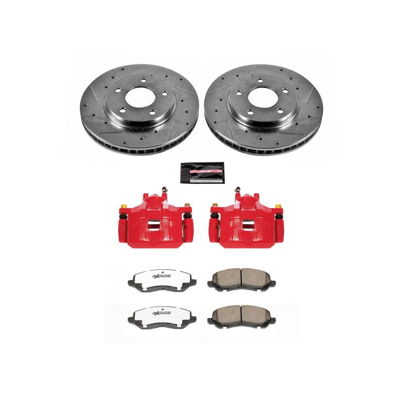 PSB Z26 Street Kit w/Cals - Power Stop 08-17 Mitsubishi Lancer Front Z26 Street Warrior Brake Kit w/Calipers