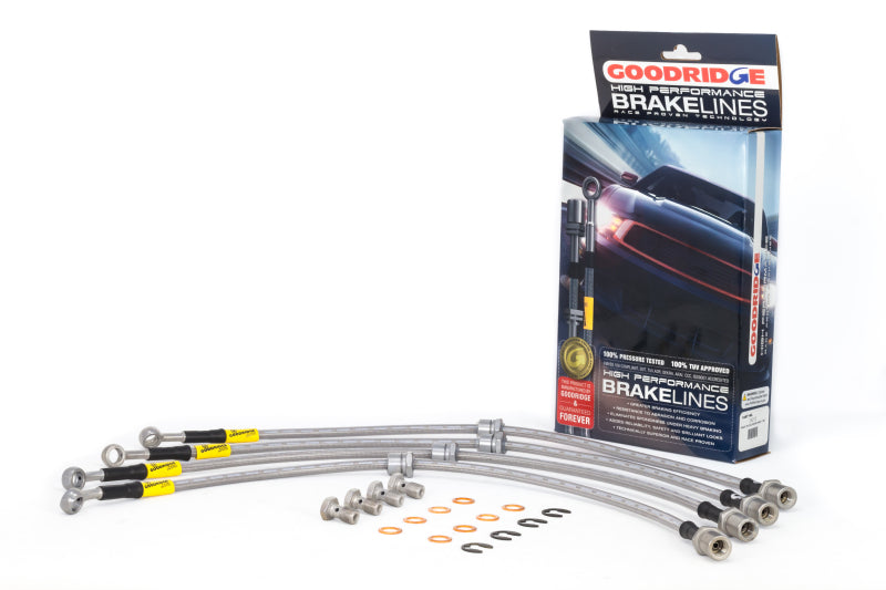 GR G-Stop Brake Line Kits - Goodridge 11/92-01 Subaru Impreza (2wd/4wd w/Rear Disc) Stainless Steel Brake Line Kit