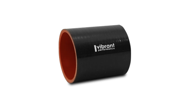 VIB 4 Ply Hoses - Vibrant 4 Ply Reinforced Silicone Straight Hose Coupling - 6in I.D. x 3.5in long (BLACK)