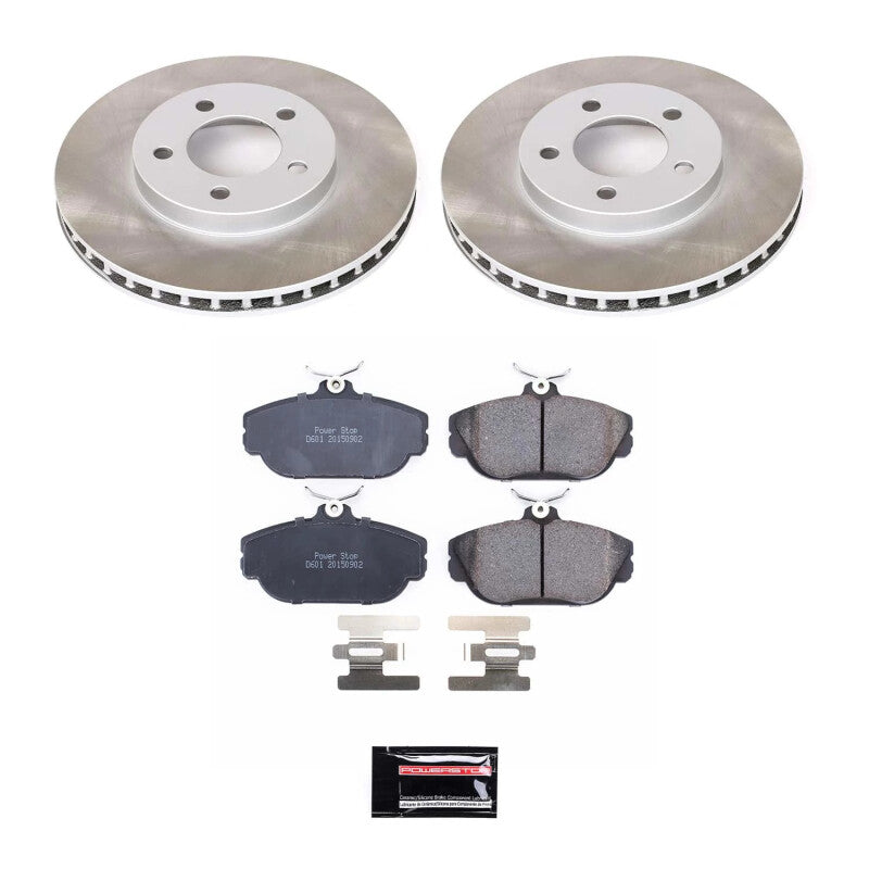 PSB Semi-Coated Rotor Kits - Power Stop 94-00 Mercury Sable Front Semi-Coated Rotor Kit