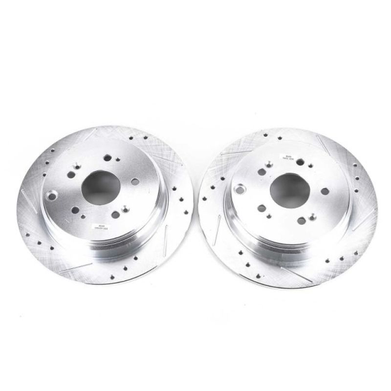 PSB Evolution Drill/Slot Rotor - Power Stop 07-18 Acura RDX Rear Evolution Drilled & Slotted Rotors - Pair