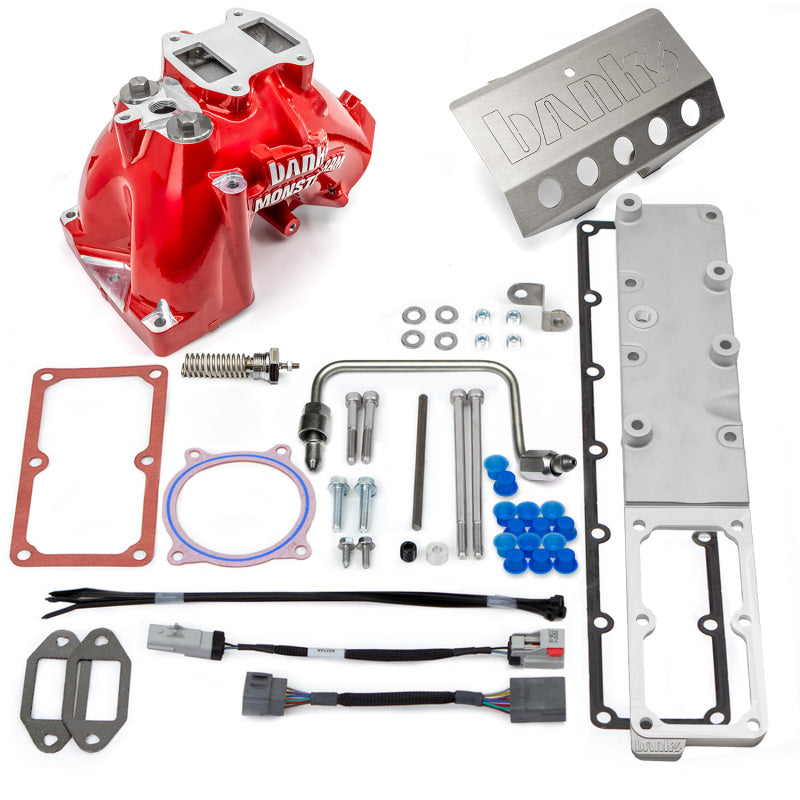 GBE Monster-Ram Intake - Banks Power 2007.5-2012 Ram 6.7L Monster-Ram Intake System Gen-2 w/Fuel Line - Red w/Heater System