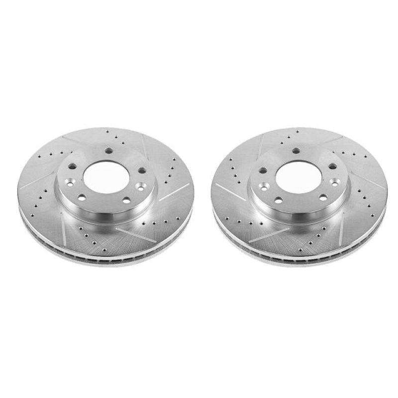 PSB Evolution Drill/Slot Rotor - Power Stop 03-05 Kia Sedona Front Evolution Drilled & Slotted Rotors - Pair