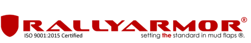 RAL Basic Blk Flap/Blk Logo - Rally Armor 07-17 Mitsubishi Lancer Basic Black Mud Flap w/ Black Logo