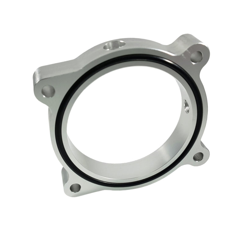 TQS TB Spacer - Silver - Torque Solution Throttle Body Spacer (Silver): Ford Mustang GT 5.0L 2011-2016