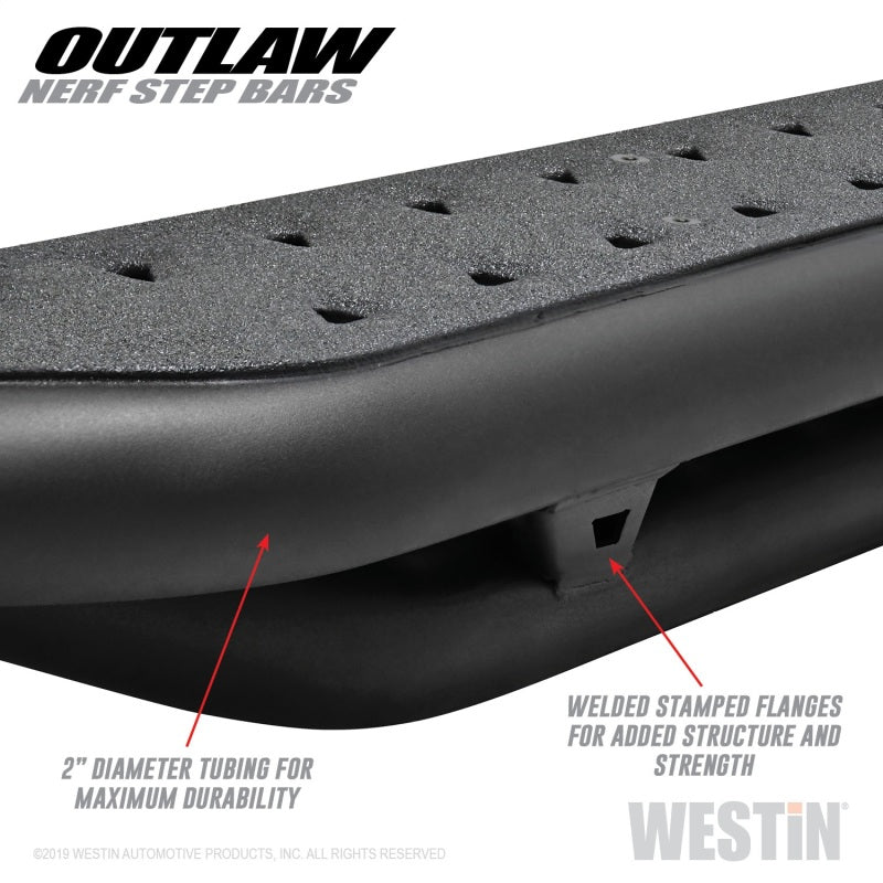 WES Nerf Bars - Outlaw - Westin 09-18 Dodge RAM 1500 Crew Cab Outlaw Nerf Step Bars