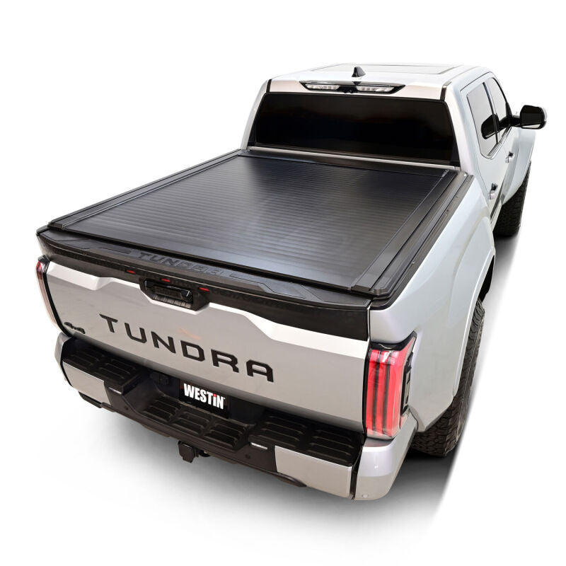 WES Electric Retractable Tonneau - Westin 22-26 Toyota Tundra 5ft 5in. (66in.) Bed Electric Retractable Tonneau Cover - Black