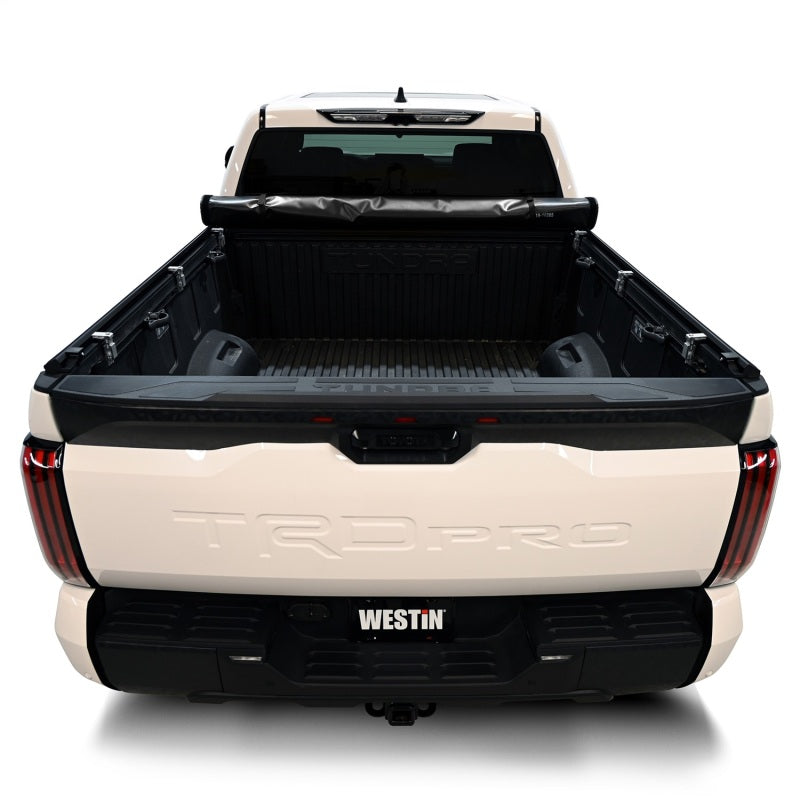 WES Soft Roll Tonneau Covers - Westin 22-24 Toyota Tundra 5.5ft. Bed Soft Roll Tonneau Cover - Black