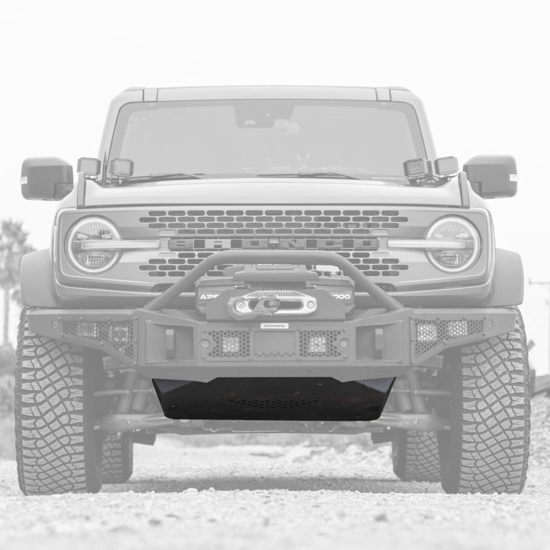 GOR Rockline Bumper - Go Rhino 21-24 Ford Bronco (Excl. Sport) Rockline Front Bumper Lower Skid Plate