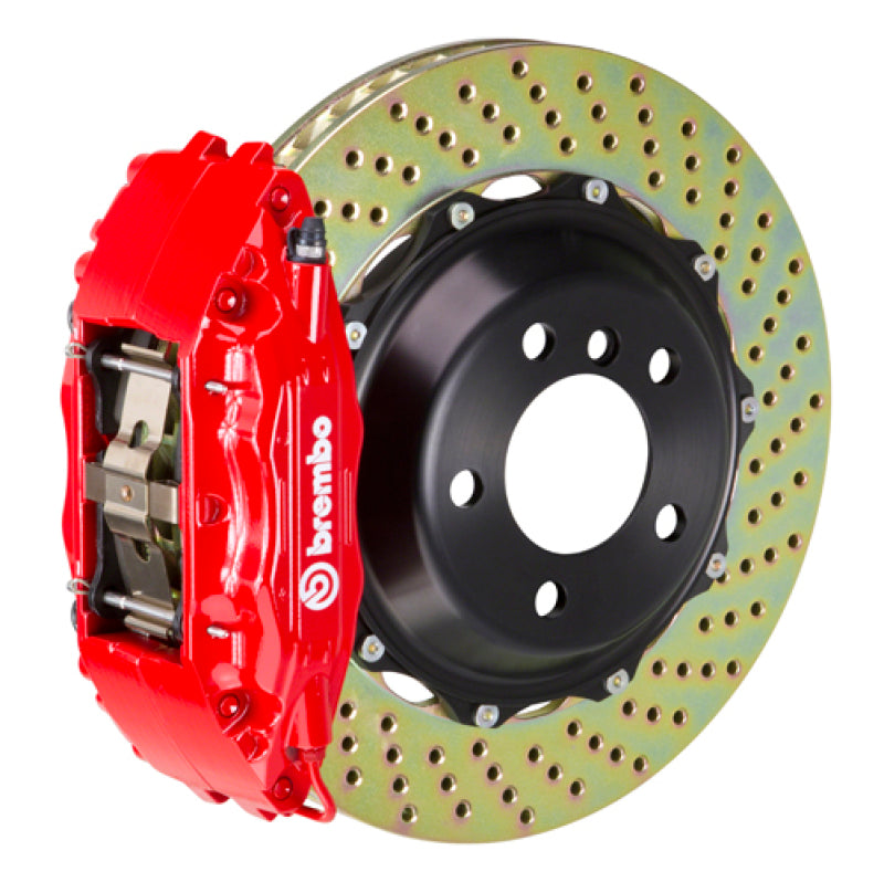 BRB Big Brake Kits - Brembo 04-08 S4 (B6/B7) Front GT BBK 6 Piston Cast 355x32 2pc Rotor Drilled-Red