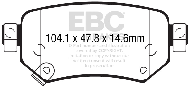 EBC Greenstuff Brake Pad Sets - EBC 2016+ Mazda 6 2.5L Greenstuff Rear Brake Pads