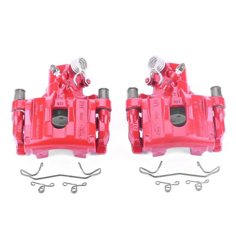 PSB Red Calipers - Power Stop 12-17 Ford Focus Rear Red Calipers w/Brackets - Pair