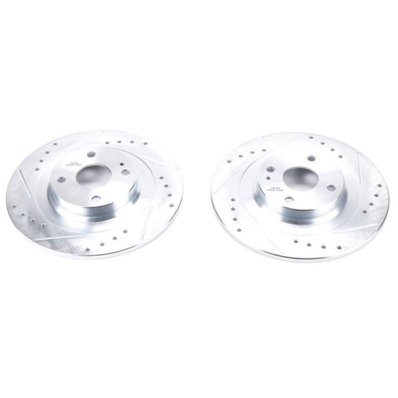 PSB Evolution Drill/Slot Rotor - Power Stop 17-19 Fiat 124 Spider Rear Evolution Drilled & Slotted Rotors - Pair