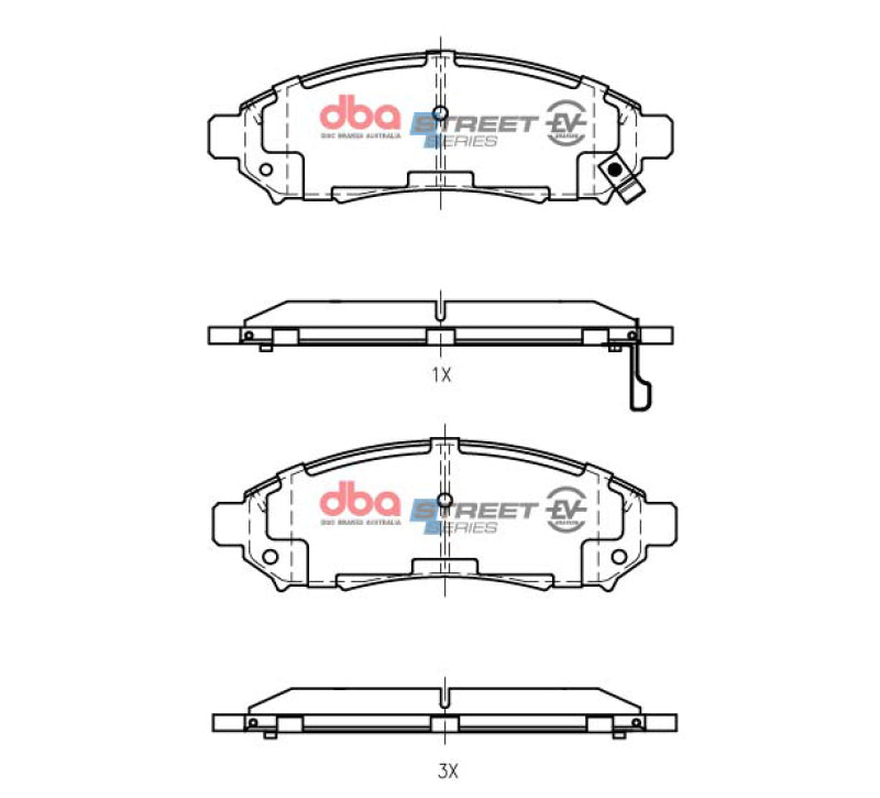 DBA Street Series Brake Pads - DBA 05-24 Nissan Frontier Front SSEV Street Series Brake Pads