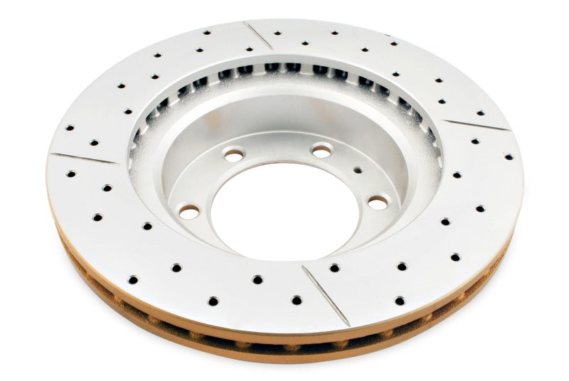 DBA Street Slot&Drill Rotors - DBA 05-20 Toyota Tacoma (w/6 Lug Wheel & 4 Piston Clpr) Front Drilled & Slotted Street Series Rotor