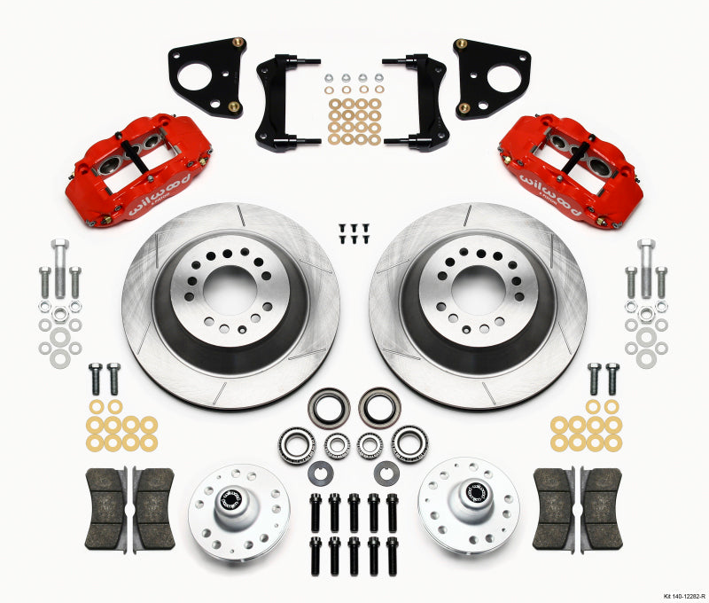 WIL Superlite Brake Kit - Wilwood Narrow Superlite 6R Front Hub & 1PC Rtr Kit 12.88in-Red 62-72 CDP B & E Body-Drum