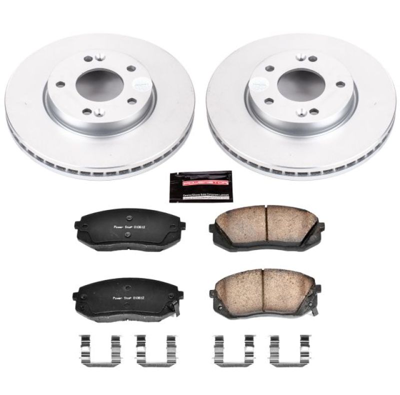 PSB Z17 Evolution Coated Kit - Power Stop 07-10 Kia Rondo Front Z17 Evolution Geomet Coated Brake Kit