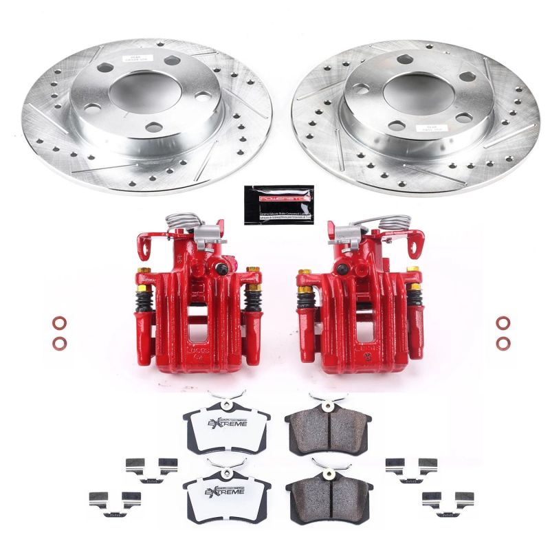 PSB Z26 Street Kit w/Cals - Power Stop 99-05 Volkswagen Passat Rear Z26 Street Warrior Brake Kit w/Calipers
