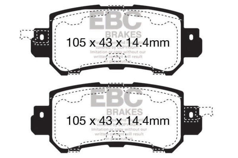 EBC Ultimax2 Brake Pad Sets - EBC 12+ Mazda CX-5 2 Ultimax2 Rear Brake Pads