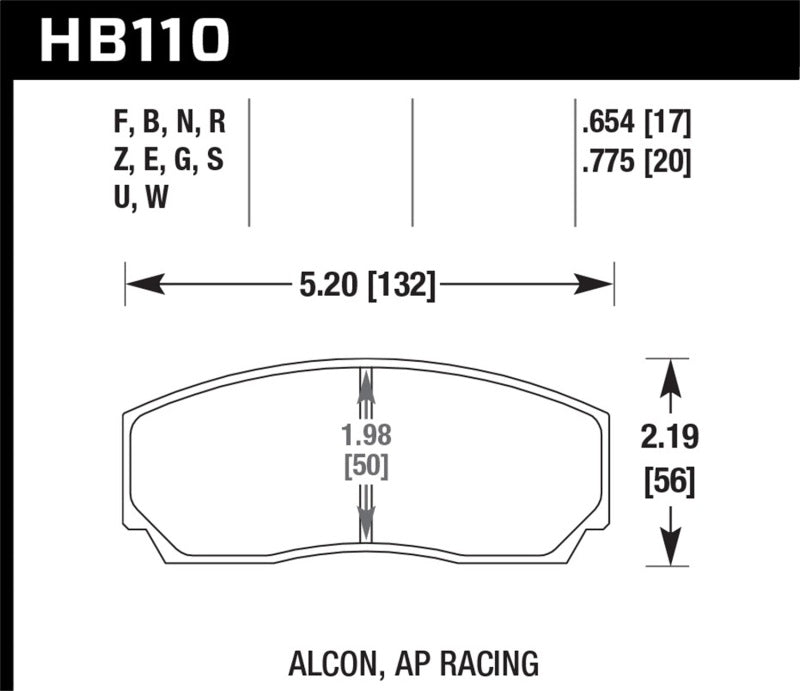 HAWK Ceramic Brake Pad Sets - Hawk AP CP5200 Caliper Performance Ceramic Street Brake Pads
