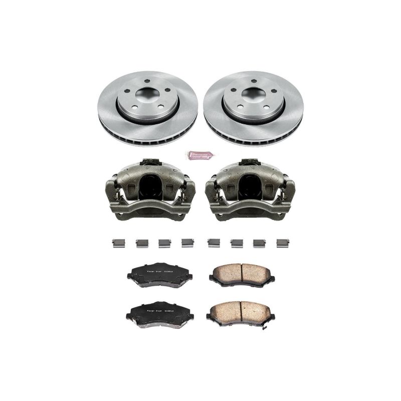 PSB Autospecialty Kit w/Cals - Power Stop 07-17 Jeep Wrangler Front Autospecialty Brake Kit w/Calipers