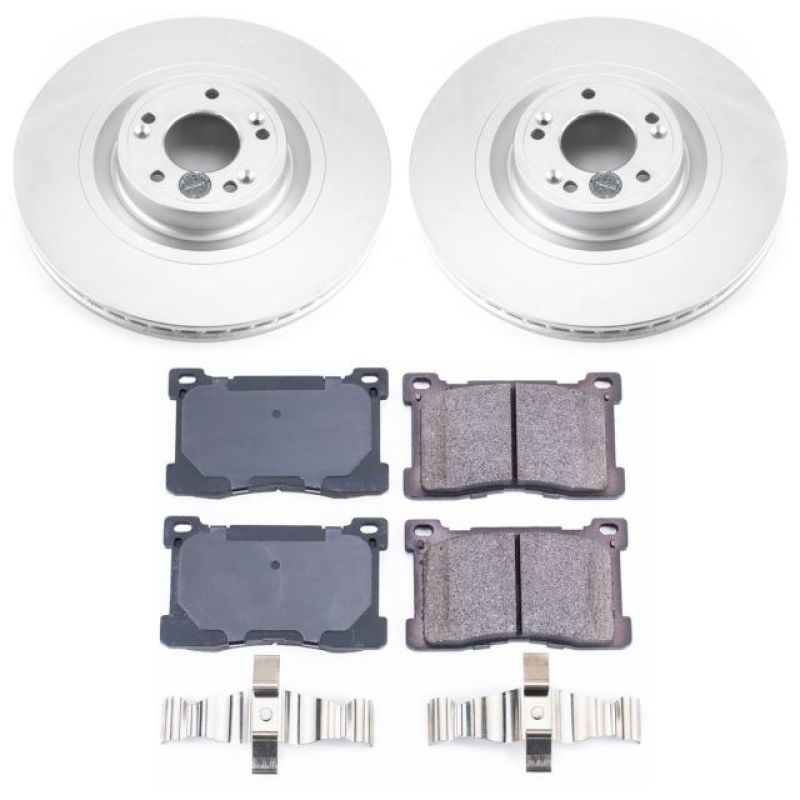PSB Z17 Evolution Coated Kit - Power Stop 12-16 Hyundai Equus Front Z17 Evolution Geomet Coated Brake Kit