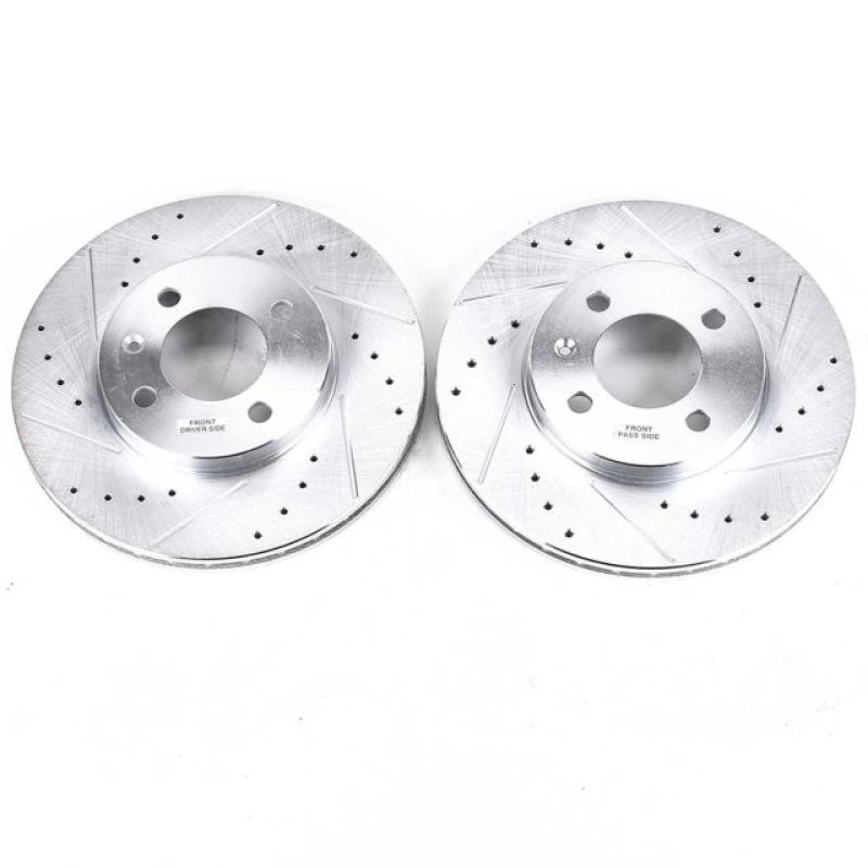 PSB Evolution Drill/Slot Rotor - Power Stop 95-02 Volkswagen Cabrio Front Evolution Drilled & Slotted Rotors - Pair