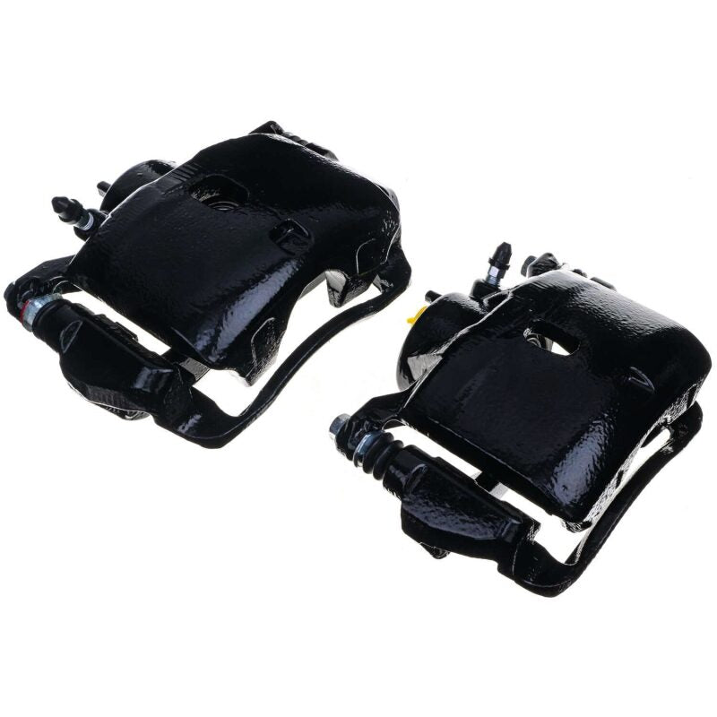 PSB Black Calipers - Power Stop 02-04 Honda CR-V Front Black Caliper - Pair w/Bracket