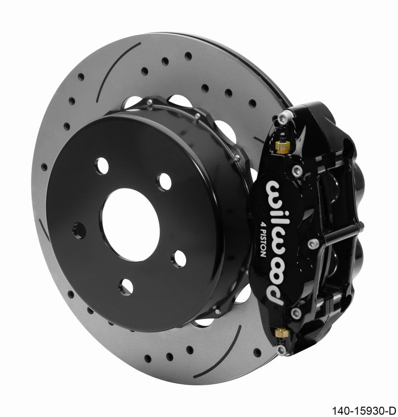 WIL Superlite Brake Kit - Wilwood Superlite 4R Rear Brake Kit 14.00 Black 2018-Up Jeep JL SRP w/Lines