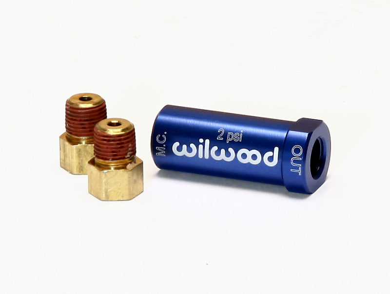 WIL Residual Pressure Valve - Wilwood Residual Pressure Valve - New Style w/ Fittings - 2# / Blue