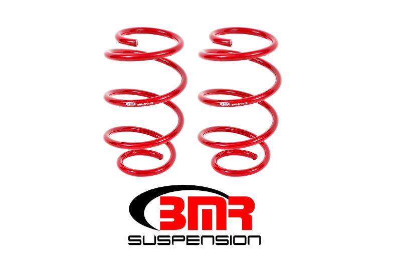BMR Lowering Springs - BMR 15-17 S550 Mustang Front Performance Version Lowering Springs - Red