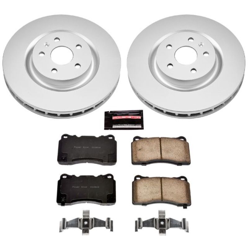 PSB Z17 Evolution Coated Kit - Power Stop 12-13 Buick Regal Front Z17 Evolution Geomet Coated Brake Kit