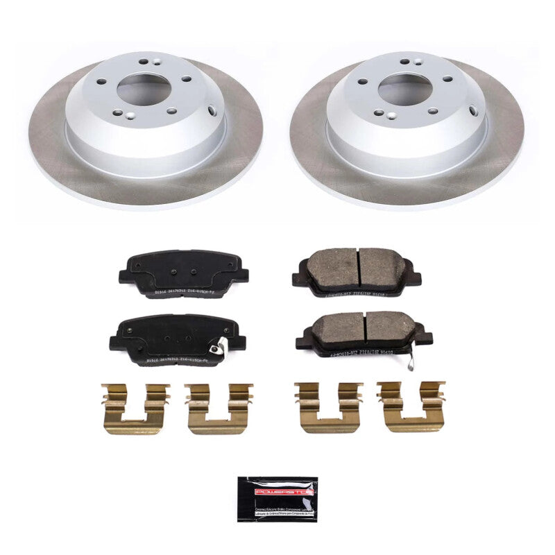 PSB Semi-Coated Rotor Kits - Power Stop 2019 Hyundai Santa Fe XL Rear Semi-Coated Rotor Kit