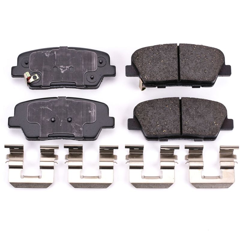 PSB Z17 Evolution Brake Pads - Power Stop 2010 Hyundai Genesis Rear Z17 Evolution Ceramic Brake Pads w/Hardware