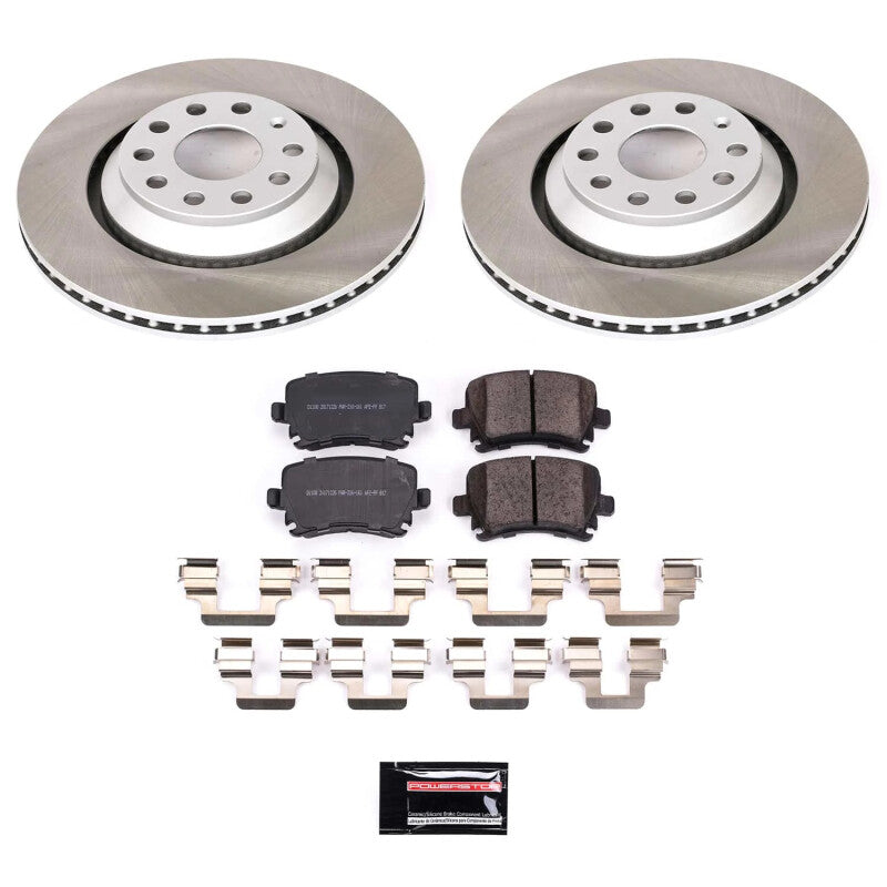 PSB Semi-Coated Rotor Kits - Power Stop 2008 Volkswagen R32 Rear Semi-Coated Rotor Kit