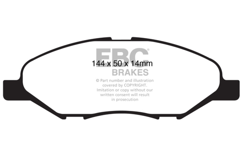 EBC Ultimax2 Brake Pad Sets - EBC 09-11 Nissan Versa 1.6 Ultimax2 Front Brake Pads