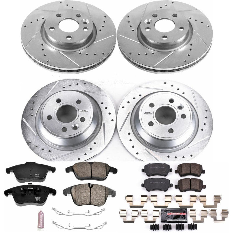 PSB Z23 Evolution Kit - Power Stop 12-15 Land Rover Range Rover Evoque Front & Rear Z23 Evolution Brake Kit