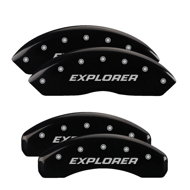 MGP Caliper Covers 4 Logo - MGP 4 Caliper Covers Engraved Front & Rear Explorer/2011 Black Finish Silver Char 2010 Ford Explorer
