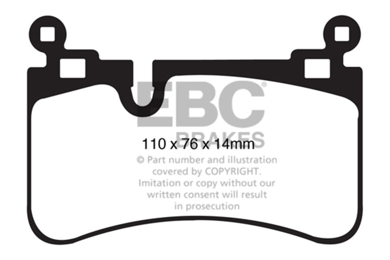 EBC Redstuff Brake Pad Sets - EBC 08-13 Mercedes-Benz C63 AMG (W204) 6.2 Redstuff Rear Brake Pads