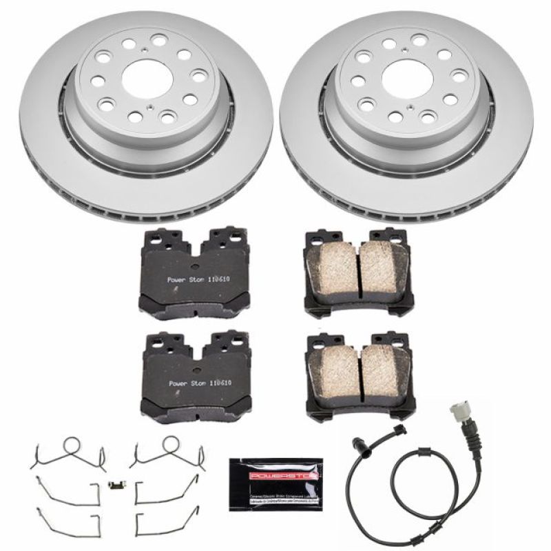 PSB Z17 Evolution Coated Kit - Power Stop 07-09 Lexus LS460 Rear Z17 Evolution Geomet Coated Brake Kit