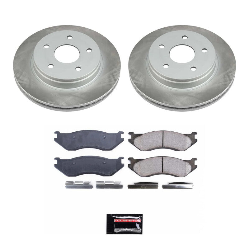 PSB Semi-Coated Rotor Kits - Power Stop 03-05 Dodge Ram 1500 Front Semi-Coated Rotor Kit