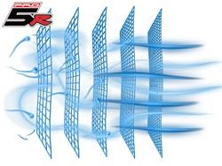 AFE Universal Pro-5 R Filter - aFe MagnumFLOW Air Filters Round Racing P5R A/F Chrome Assy 14x3: Blk/Blue