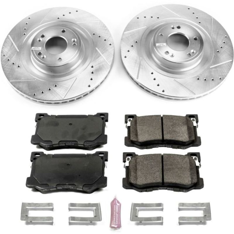 PSB Z23 Evolution Kit - Power Stop 15-16 Hyundai Genesis Front Z23 Evolution Sport Brake Kit