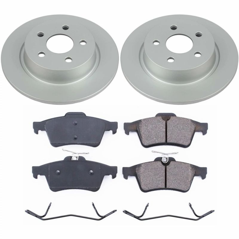 PSB Z17 Evolution Coated Kit - Power Stop 18-19 Ford Transit Connect Rear Z17 Evolution Geomet Coated Brake Kit