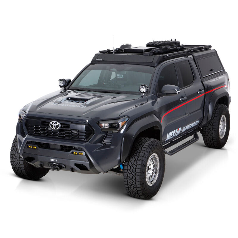 WES Running Boards - Outlaw - Westin 24-26 Toyota Tacoma DC Outlaw Drop Running Boards - Tex. Blk