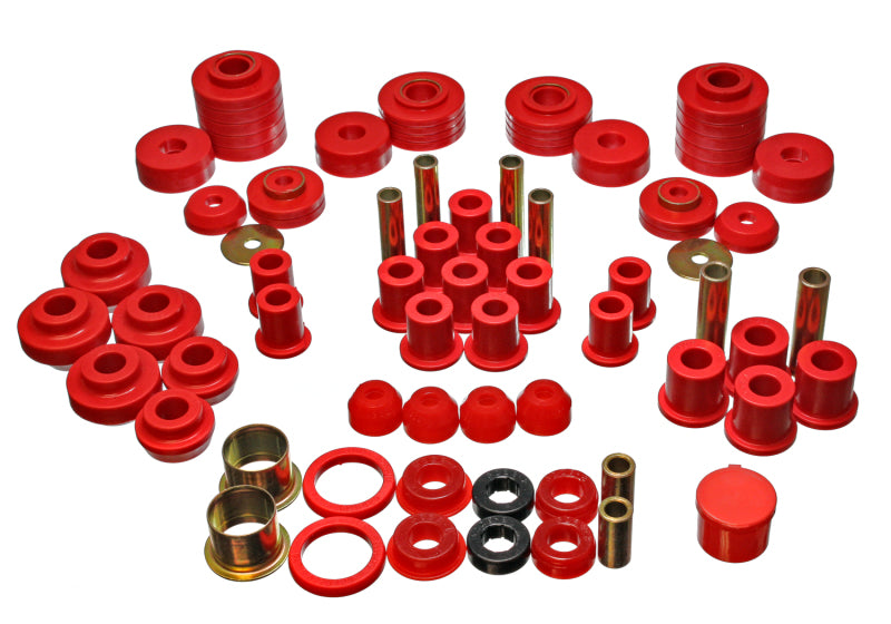 ES Hyper-Flex Sets - Red - Energy Suspension 80-96 Ford F150 Std/Extra Cab Pickup Red Hyper-Flex Master Bushing Set