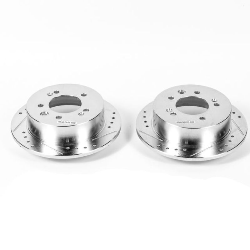 PSB Evolution Drill/Slot Rotor - Power Stop 07-10 Hyundai Elantra Rear Evolution Drilled & Slotted Rotors - Pair