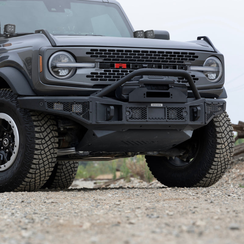 GOR Rockline Bumper - Go Rhino 21-24 Ford Bronco (Excl. Sport) Rockline Front Bumper Lower Skid Plate